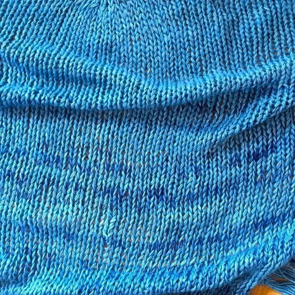 HAND CRAFTED Chunky Scarf Shawl fringe denim wool cotton mohair cashmere silk